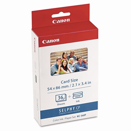 Canon 7739A001 (KC-36IP) Ink/Paper Combo, Black/Tri-Color 7739A001