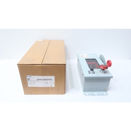Eaton NON-FUSIBLE DISCONNECT SWITCH 30A AMP 600V-AC 250V-DC 3P DH361UDKW2PBSL