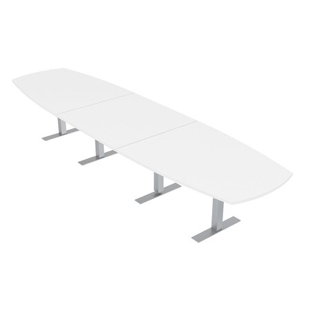 Skutchi Designs Arc Boat Conference Table With Power, 48 in W, 192 in L HAR-ABOT-48X192-T-W960-NA