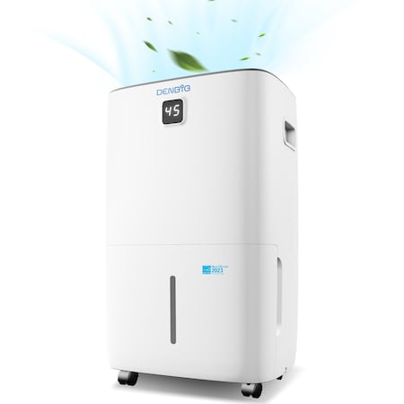 Edendirect 50 pt. 3,500 sq. ft. Dehumidifier in. White with Built-in Pump, Drain Hose, 3 Fan Speed ZR-D026P-50PT3-P