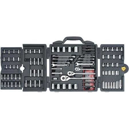 Stanley Mechanic's Tool Set, 170-Piece, Chrome Vanadium, Chrome Vanadium 96-011