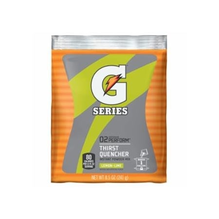 Gatorade G Series 02 Perform Thirst Quencher Instant Powder, 8.5 oz, Pouch, 1 gal Yield, Lemon-Lime, 40PK 308-03956