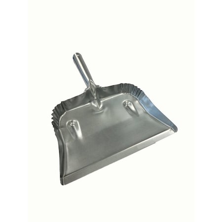 Fulton Open Dustpan, 712 in L, 1234 in W, Steel, Black, EnamelCoated 182B-20PK