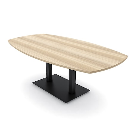 Skutchi Designs Arc Rectangle Meeting Room Table, 45 in W, 84 in L, Brown HAR-AREC-48X84-DOU.BK-K525