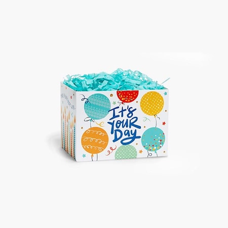 Nashville Wraps Birthday Wish Basket Box, Small 6.75x4x5, 6PK BDWS