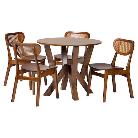 Baxton Studio Crystal Dining Set, 5-Piece 269-13411-10899-ZORO