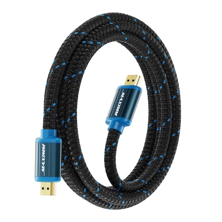 Maximm 6ft 4K Ultra HD Braided HDMI 2.0 Cable 18Gbps 4K60Hz HDR HDMI-4K6FT