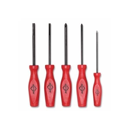 Mayhew 5-Pc Pro Slotted and Phillips Screwdriver Set, Includes 2 Slotted/3 Phillips 479-26028C