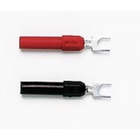 Pomona Electronics SpadeLug, Red, 5000V, 15A, Brass, 13/4in 3777A-02