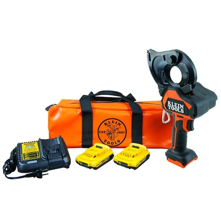 Klein Tools (2) 2 Ah Batteries, Charger and Bag, 20V, Battery-Operated Battery BAT20GD10