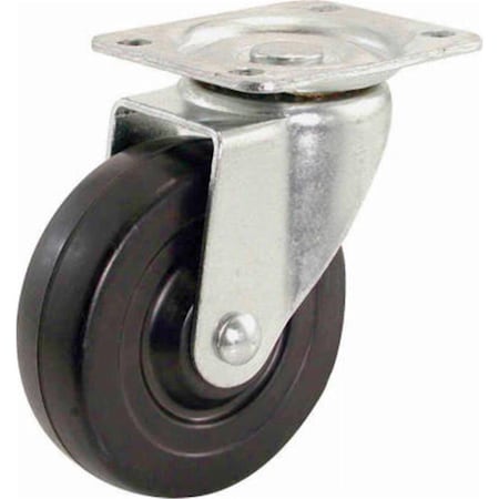 Shepherd Hardware 9629 4 in. Rubber Wheel Swivel Plate Caster 485441