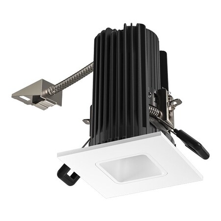 Elco Lighting 2in Square Reflector Teak LED Light Engine, 850 - 1100lm, 3500K, Black with White Trim E2L13F35B