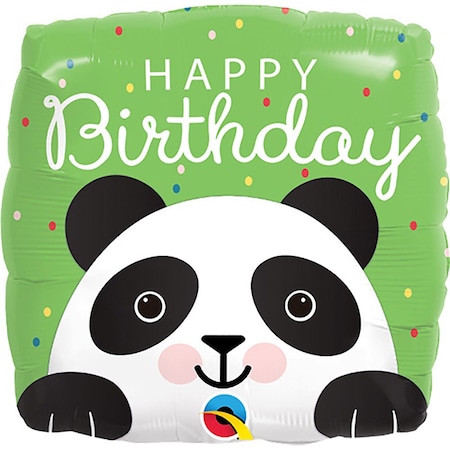 Loonballoon Safari-Jungle Balloons, 18 inch BIRTHDAY PANDA 2 pcs LOON-LAB-87993-Q-U