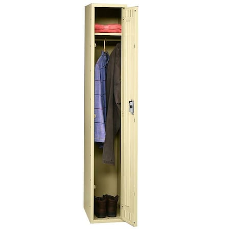 Tennsco Wardrobe Locker, 12 in W, 18 in D, 72 in H, (1) Tier, (1) Wide, Sand STS-121872-ASD