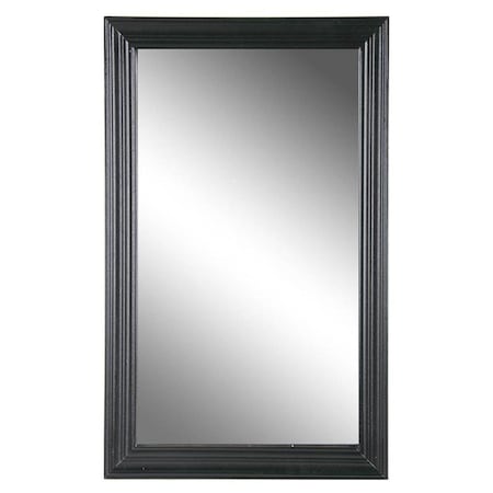 Homeroots 26" Black Beveled Lines Framed Accent Mirror 485123