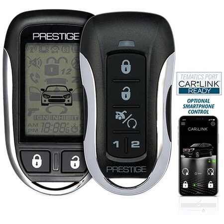 Prestige Two-Way LCD Command Confirming Remote Start / Keyless Entry and Security System with up to 1 Mile O APS997Z