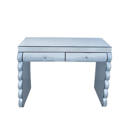Homeroots 39" Silver Wood Two Drawer Dresser 714270