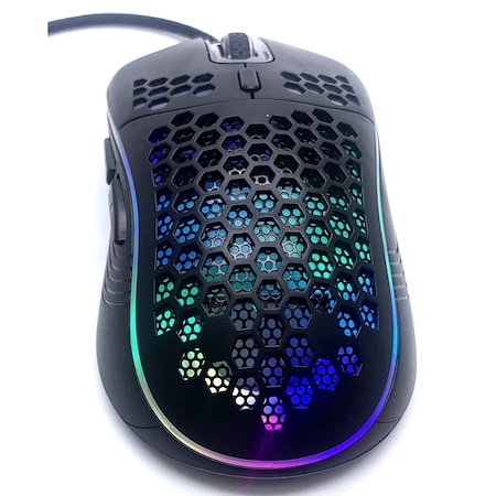 Sanoxy Gaming Mouse Lightweight Ventilated Shell RGB 6 Button Black SNX-USB-HNY-MS