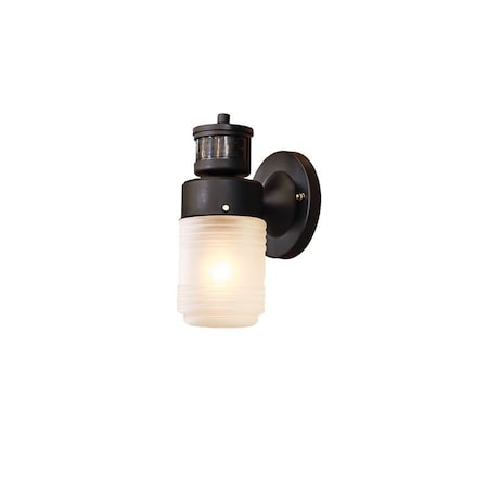 Globe Electric LED Wall Lantern - Mountain Frost Finish, Matte Black Frame 60000102