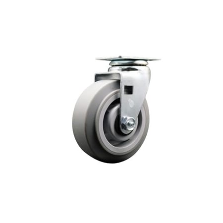 Service Caster 5 Inch Thermoplastic Rubber Wheel Swivel Caster with Roller Bearing SCC SCC-20S520-TPRRF