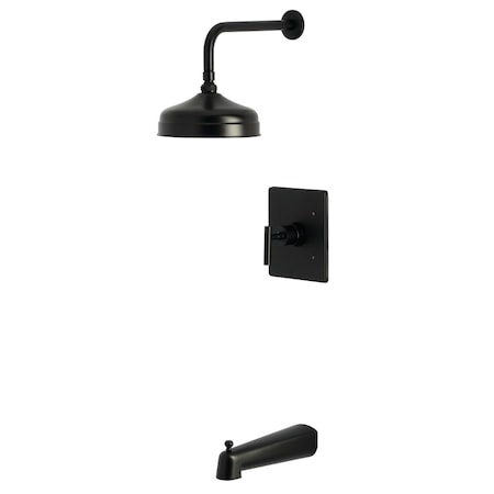 Kingston Brass Single-Handle Pressure Balanced Tub and Shower Faucet, Matte Black KB6340CML