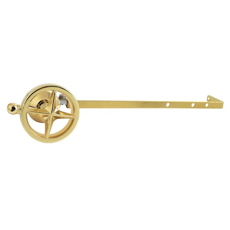 Kingston Brass Universal Front or Side Mount Toilet Tank Lever with Knurled Handle, Polished Brass KTRNKD2