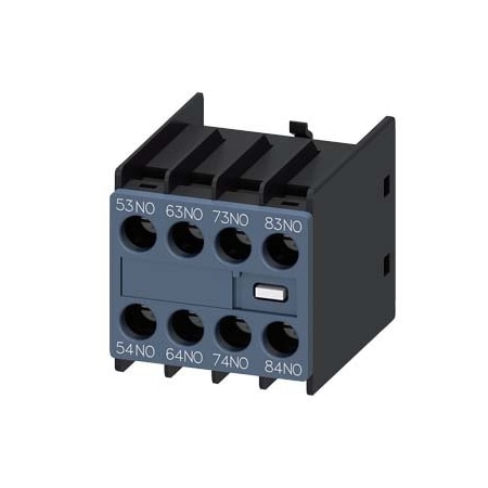 Siemens auxiliary switch, on the front, 4 NO, 53/54, 63/64, 73/74, 83/84 3RH2911-1XA40-0MA0