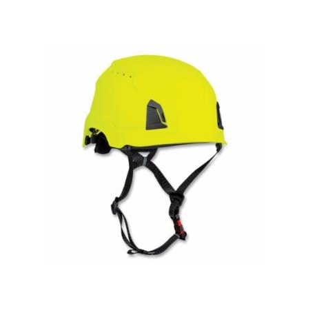 Pip Traverse, Industrial Climbing Helmet, HDPE, Vented, Hi-Vis Yellow 112-280-HP1491RVM-44