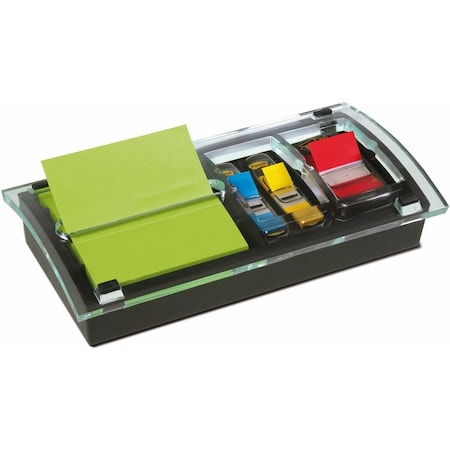 Post-It reg Popup Note and Flag Dispenser with Popup Style Notes and 1 Flags, Black MMMDS100