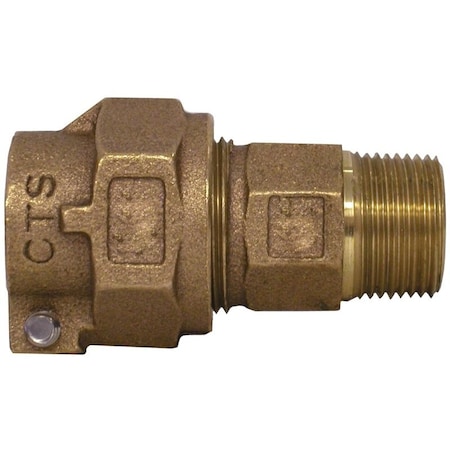 Legend Valve T4300NL Series Pipe Coupling, 34 in, Compression x MNPT, Bronze, 100 psi Pressure 313-204NL
