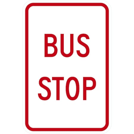 Lyle Bus Stop, 12x18, High Intensity Prismatic, White G-4363-HI_12x18