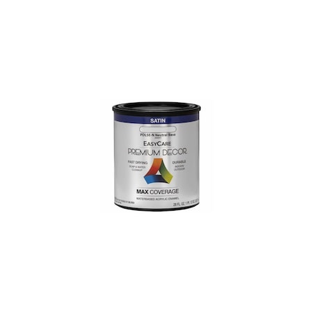 True Value Premium Decor Acrylic Paint, Neutral Base Satin, 1-Qt. PDLSEN-QT