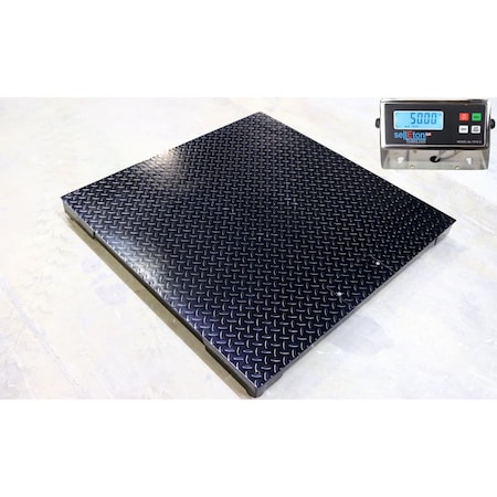 Selleton Scales Industrial Floor Scale, 5 ft x 5 ft, 20000 lb x 2 SL-700-5X5-20K