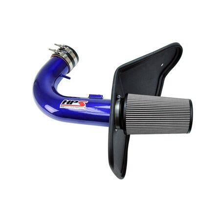 Hps Performance Air Intake Kit with Heat Shield, Blue, 827-607BL