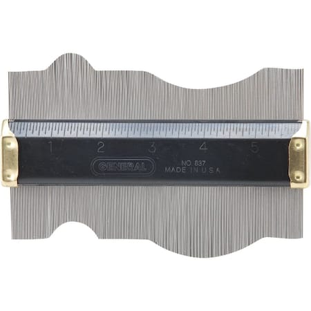 General Tools 3-1/2'' x 6'' Contour Gauge 837