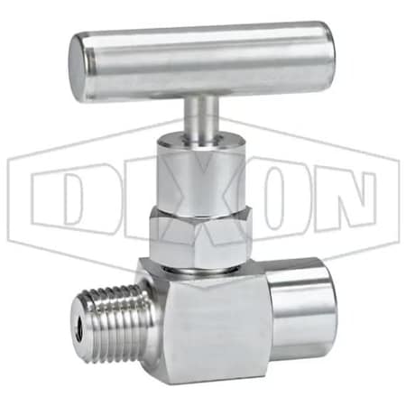Dixon Mini Needle Valve, 1/4-18 MNPT x FNPT Nominal, 10000 psi Pressure, 316 SSss Steel Body MFS102