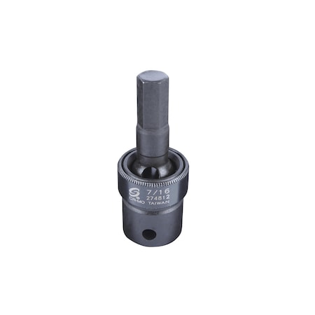 Sunex 1/2 in Drive 7/16 in Universal Hex Bit Driver Impact Socket 274812