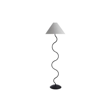 Monarch Specialties Lighting, 64-in. h, Floor Lamp, Black Metal, Ivory / Cream Shade, Contemporary I 9627