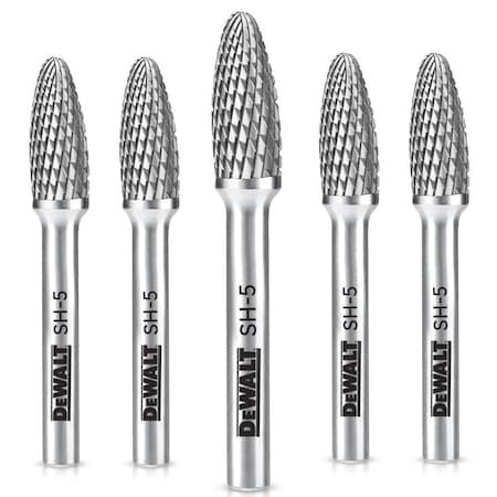 Dewalt CARBIDE BURR SIZE SH-5, 5PK DXCBTJSH5-5
