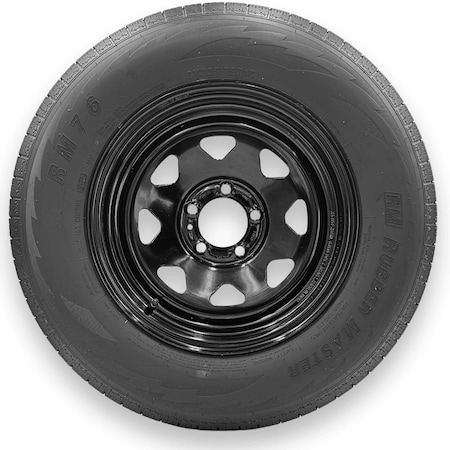 Rubbermaster - Steel Master ST205/75R15 8 Ply 5 On 4.5 Bolt, Black Wheel Assemblies 599337BLK