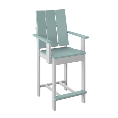Polybird MODERN DINING CHAIR "COUNTER HEIGHT".         SAGE AND WHITE POLYBIRD P9-C