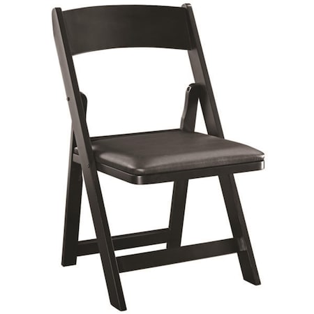 Ram Game Room 21 x 19 x 33 in. Folding Game Chair - Black GCHR4 BLK