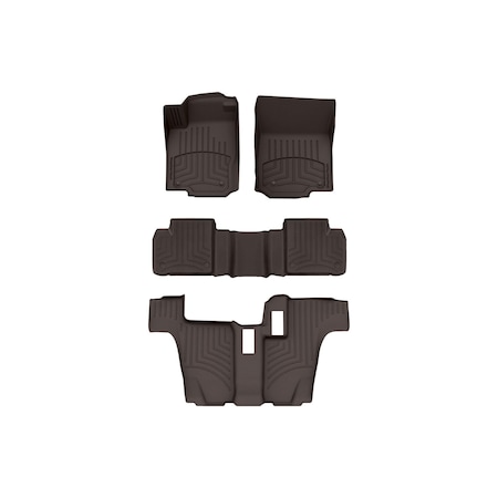 Weathertech Cocoa, Front and Rear and Rear FloorLiner HP 47401-1-2-3IM