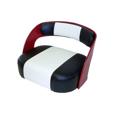 Uni Pro International Harvester 340 Deluxe Utility Seat Assembly Orig. Pleated Black & White Vin 7572