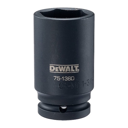 Dewalt Deep Impact Socket, 3/4 IN DR, 1-3/8 SAE DWMT75136OSP