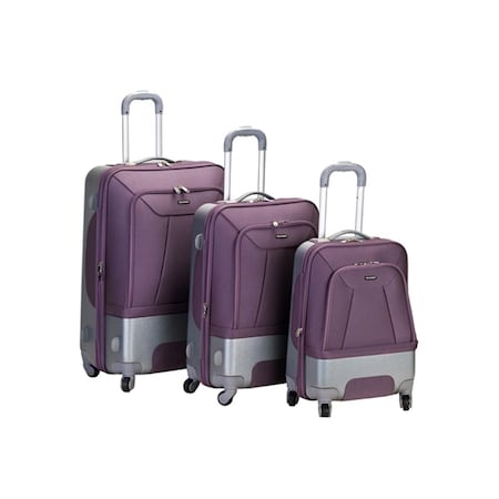 Fox Luggage Rockland  3 Rome Pc Hybrid Eva/Abs Luggage Set F135-Lavender