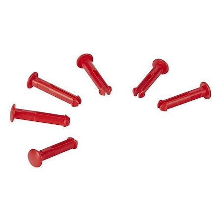 Vikan Pins for Wall Brackets, Red 10014