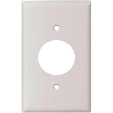 Eaton Wiring Devices Single Receptacle Wallplate, 4-1/2 in L, 2-3/4 in W, 1 -Gang, Nylon, White 5131W-BOX
