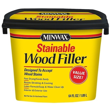 Minwax Wood Filler, Solid, Natural, 64 oz 428550000