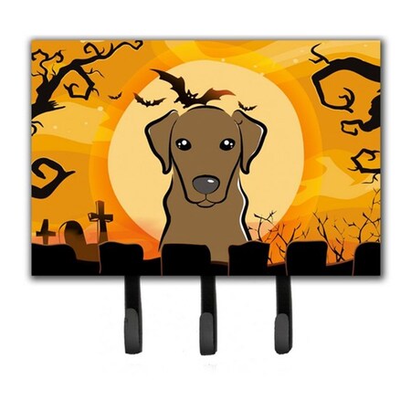 Carolines Treasures Halloween Chocolate Labrador Leash and Key Holder BB1792TH68